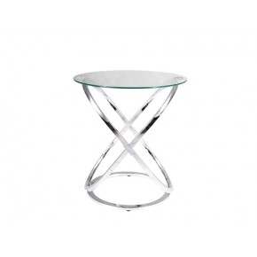 Стол журнальный SIGNAL EOS C прозрачный/хром